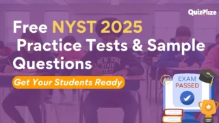 Students preparing for the NYST 2025 exam with free practice tests on Quizalize.