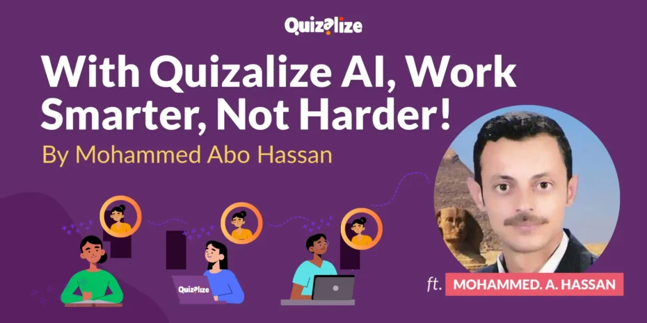 English teacher Mohammed Abo Hassan using Quizalize in the classroom to engage students with interactive learning