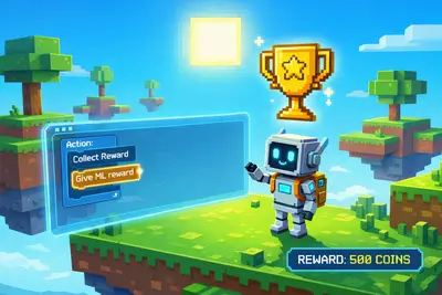 Featured image for Training the Next Generation of AI Agents in Blockerzz: The New ML Reward API - Blockerzz is an interactive learning platform whose architecture also makes it a compelling environment for AI agents. We're exploring an ML Reward API, Voxel Perception, and standard Gymnasium support for Reinforcement Learning research.