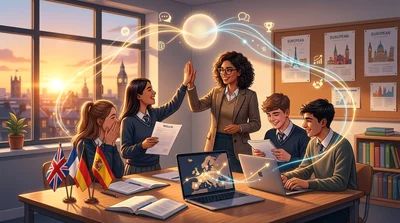 Featured image for The GCSE MFL Speaking Practice Tool Teachers Have Been Waiting For - Looking for GCSE French speaking practice, GCSE German speaking resources or GCSE Spanish speaking tasks? Marvely is now free for teachers to assign unlimited speaking scenarios, with AQA and Edexcel coverage, custom scenarios, AI lesson plans and class reports.