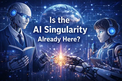Featured image for Is the AI Singularity Already Here? - The singularity may not arrive as a single event—it may arrive gradually through evaluation loops and systems that improve themselves. AI tutoring could be where this becomes visible first.