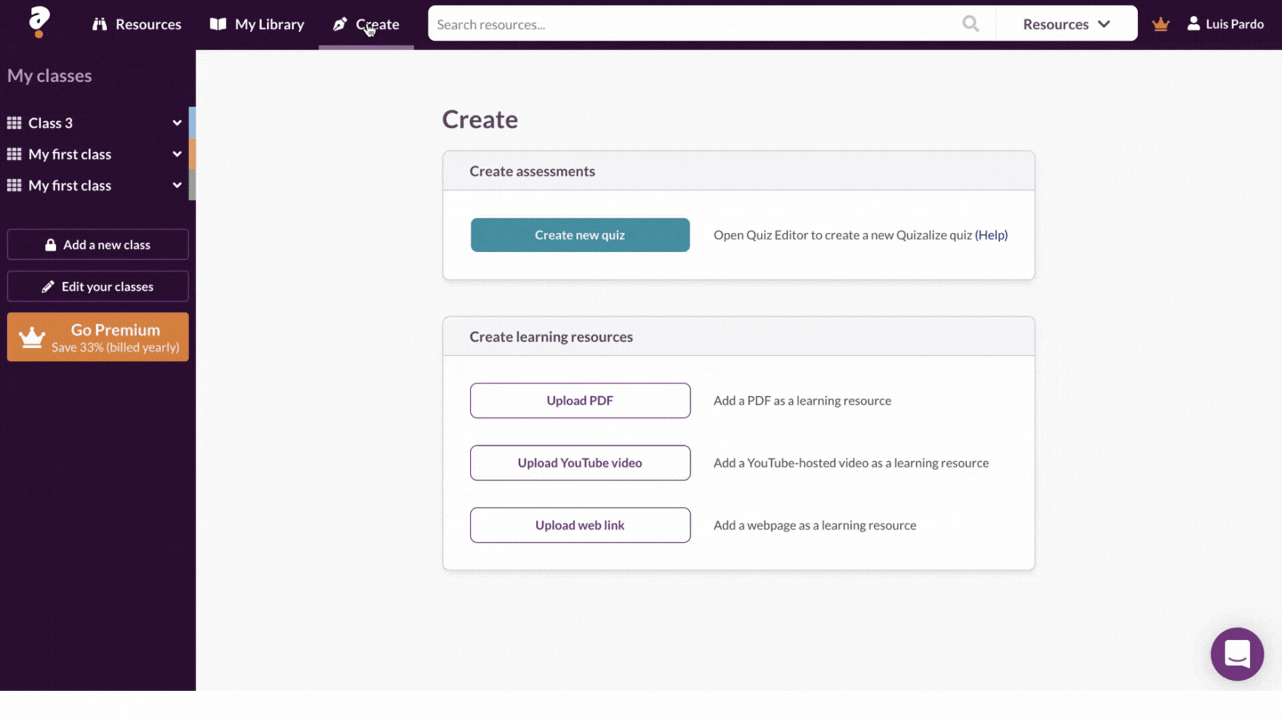 Create quiz Blog Quizalize