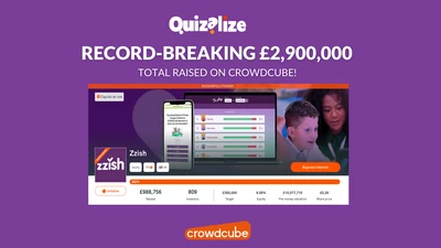 Featured image for Zzish breaks UK EdTech crowdfunding record: £2,900,000 total raised! - We are delighted to announce that, following the close of our recent crowdfunding campaign, Zzish & Quizalize is the most successful EdTech company to...