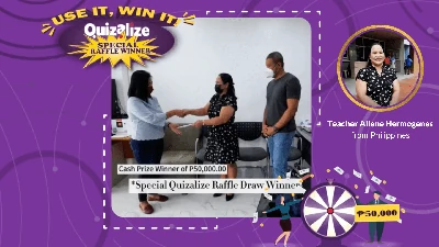 Featured image for Philippines $1,000 Quizalize Special Raffle Winner! - We are delighted to present the winner of our Quizalize $1,000 competition prize: Teacher Allene Hermogenes from the Philippinnes!