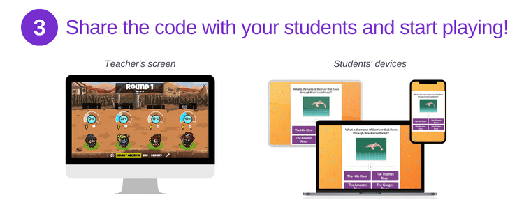 Step 3 - Share the code with your students and start playing!