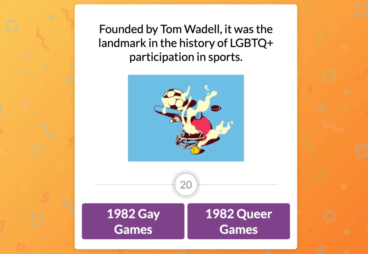 LGBTQ sports history quiz
