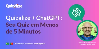Featured image for Quizalize + ChatGPT: Seu Quiz em Menos de 5 minutos (Brasil) - O professor Humberto Massareto produziu um vídeo rápido com o passo-a-passo de como criar seus quizzes com a Quizalize & ChatGPT...