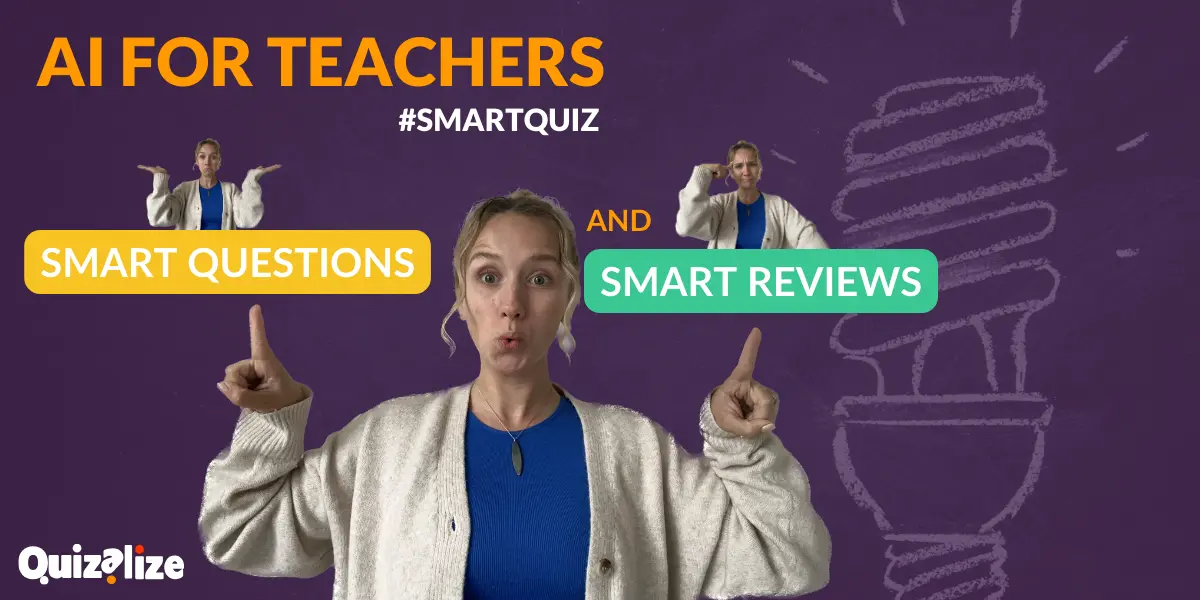 Featured image for Unlock the power of AI with the new Quizalize Smart Questions & Review - Our new features, Smart Questions and Smart Review, make it feel like you have your own virtual assistant, giving you a personalized teaching approach for each and every one of your students.