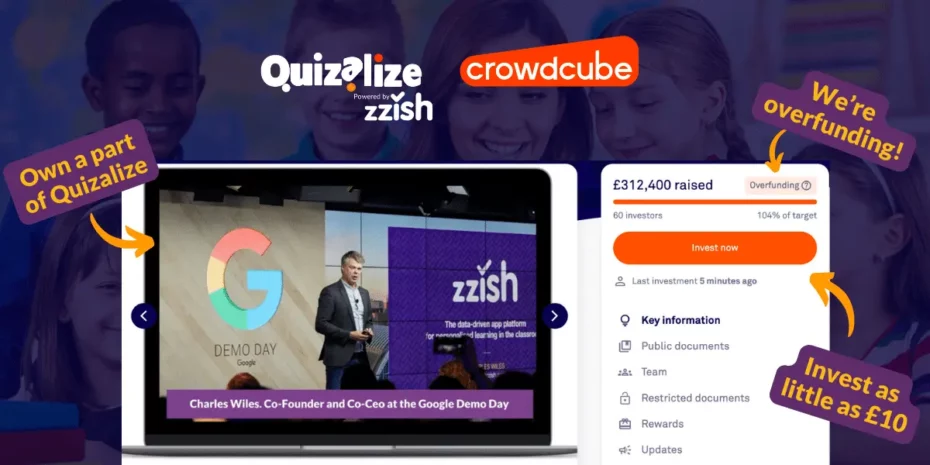 Zzish and Quizalize are crowdfunding