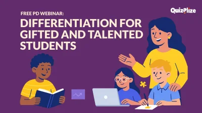Featured image for Free PD Webinar: Differentiation for Gifted and Talented Students - Teaching gifted and talented students requires more than just giving them extra work. These learners thrive with thoughtful challenges, targeted support, and opportunities to go deeper. But finding...